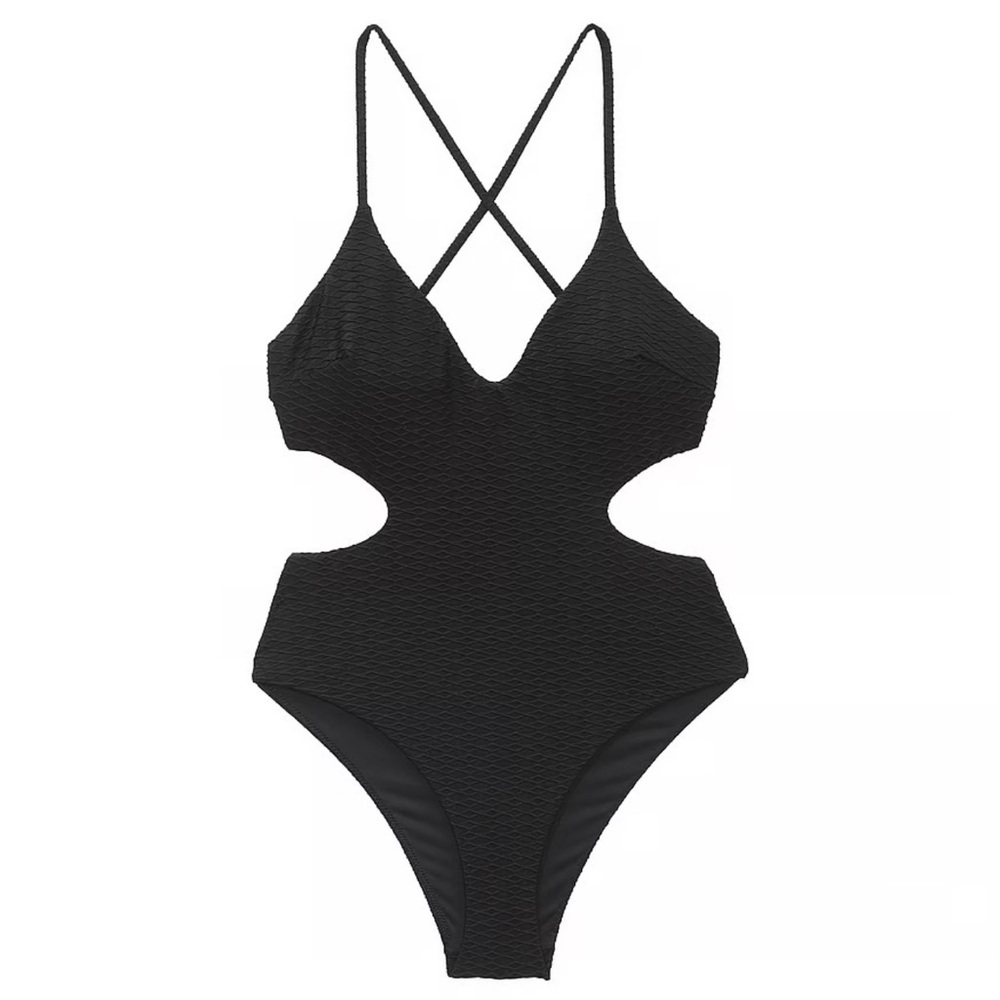 Brand new with tags! Victoria’s Secret one-piece cutout swimsuit Black. Size M